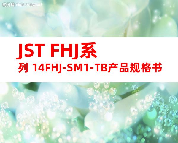 JST FHJ系列 14FHJ-SM1-TB产品规格书